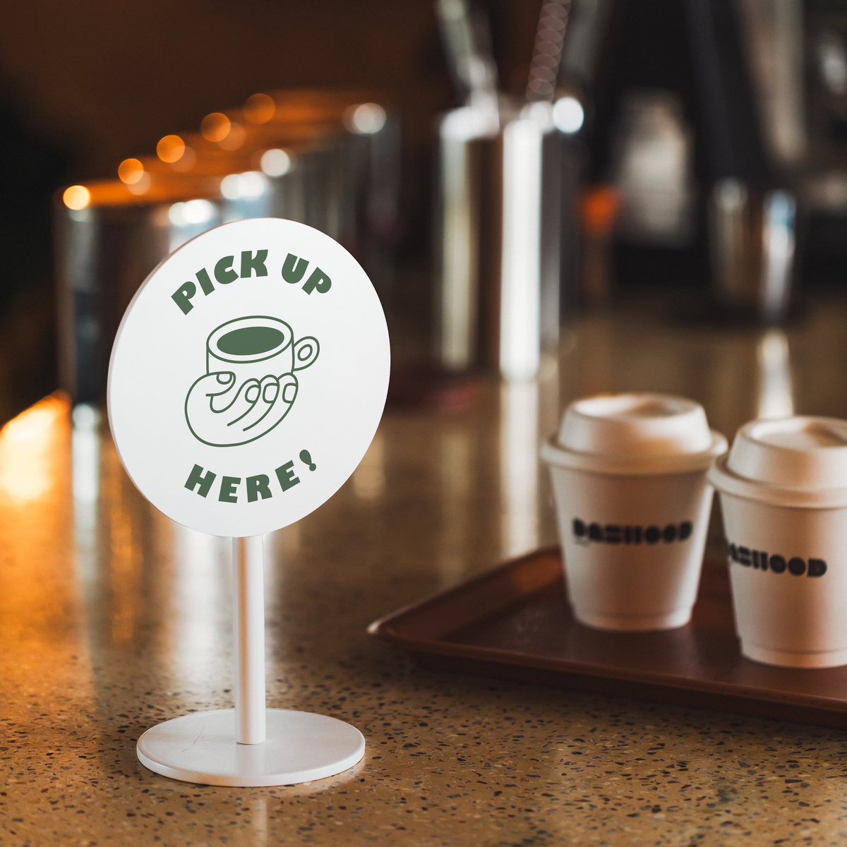 PEACE OF SIGN 看板スタンド ホワイト Tabletop Panel Stand － WHITE