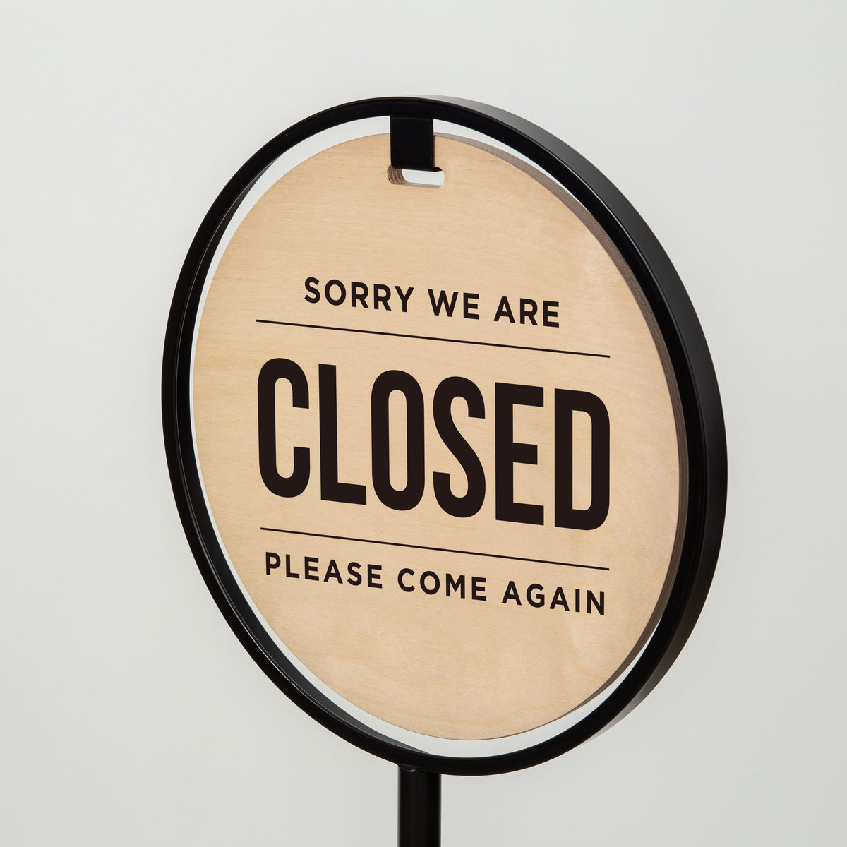 OPEN & CLOSED Round Frame Sidewalk Sign