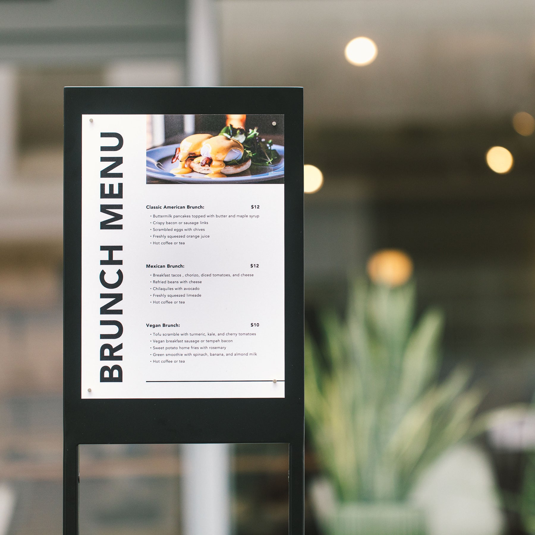 Vertical Menu Stand Sign – A4