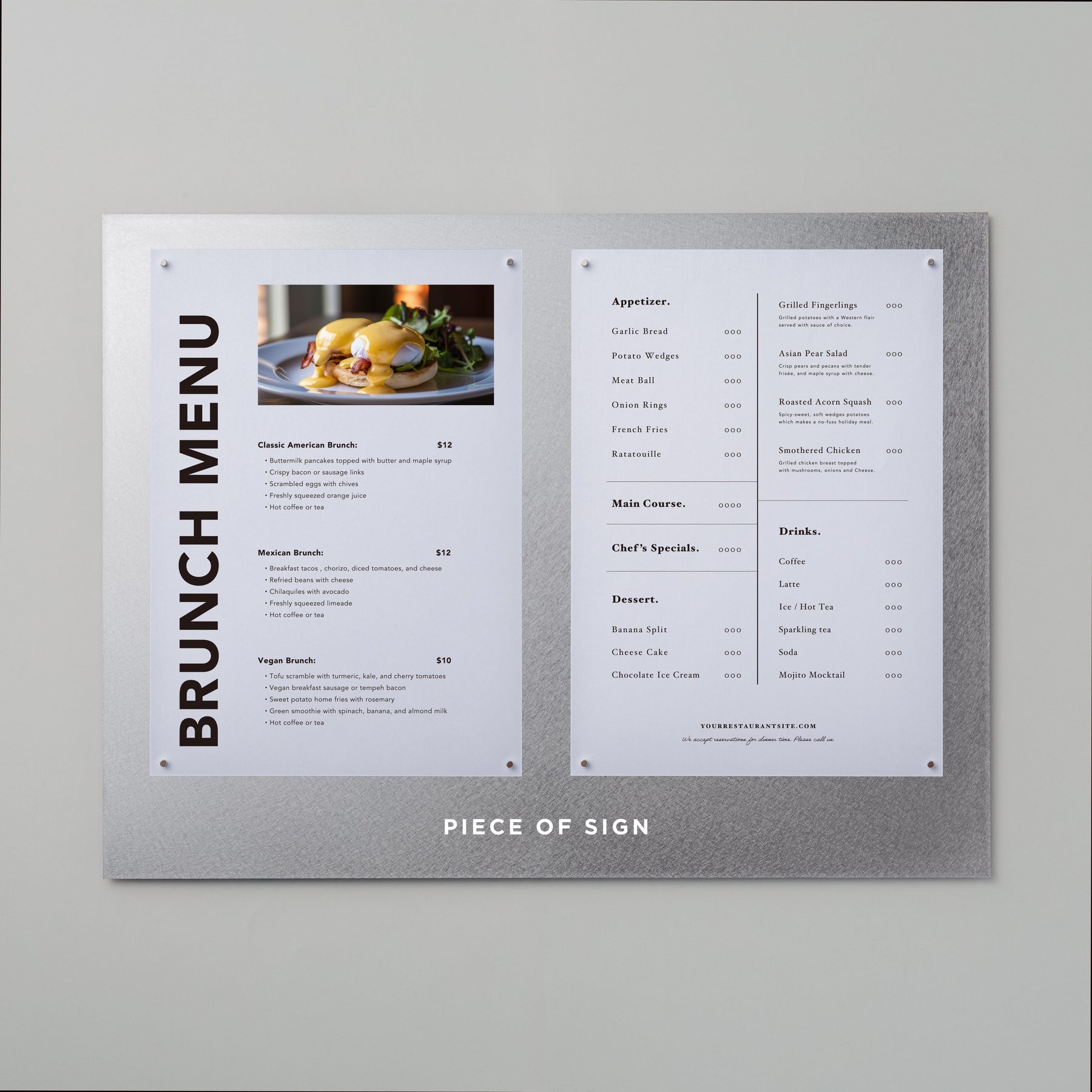 Minimal Menu Board Wall Sign