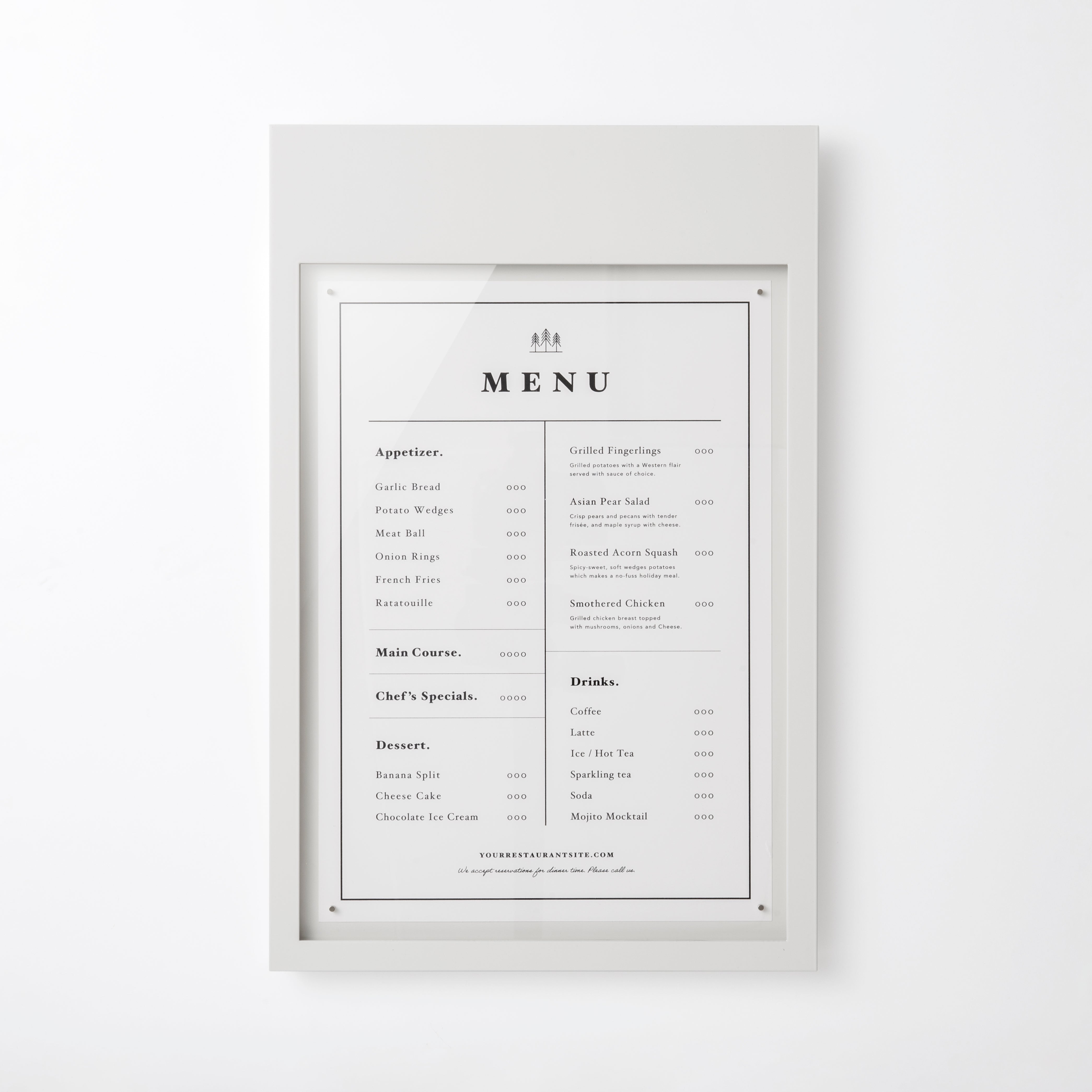 MENU BOX WALL SIGN
