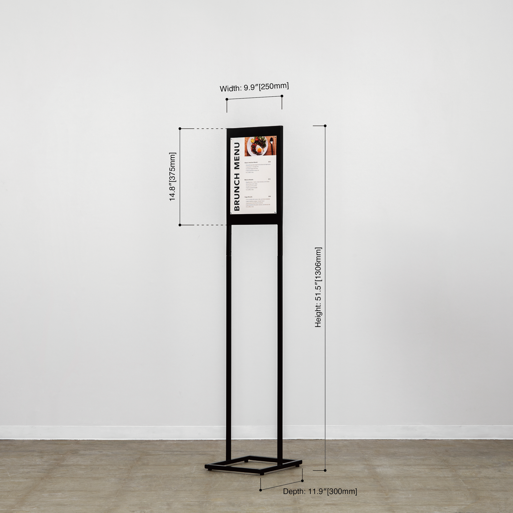 Vertical Menu Stand Sign – A4