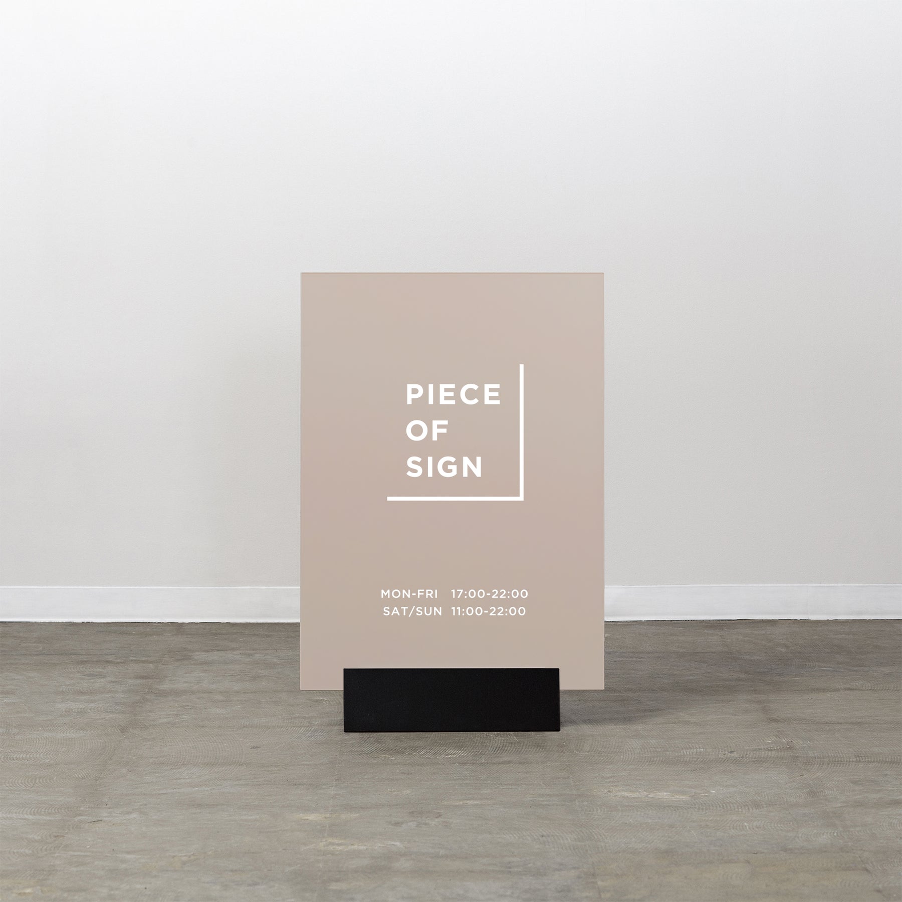 Minimal Base Standing Sign – Large