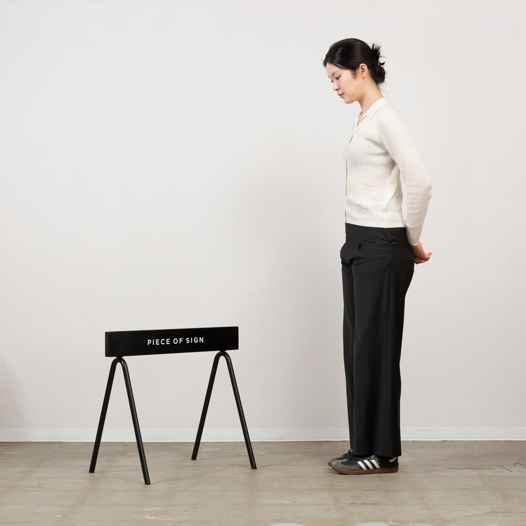 PIECE OF SIGN ピースオブサイン バリケードサイン ブラック STEEL BARRICADE SIGN