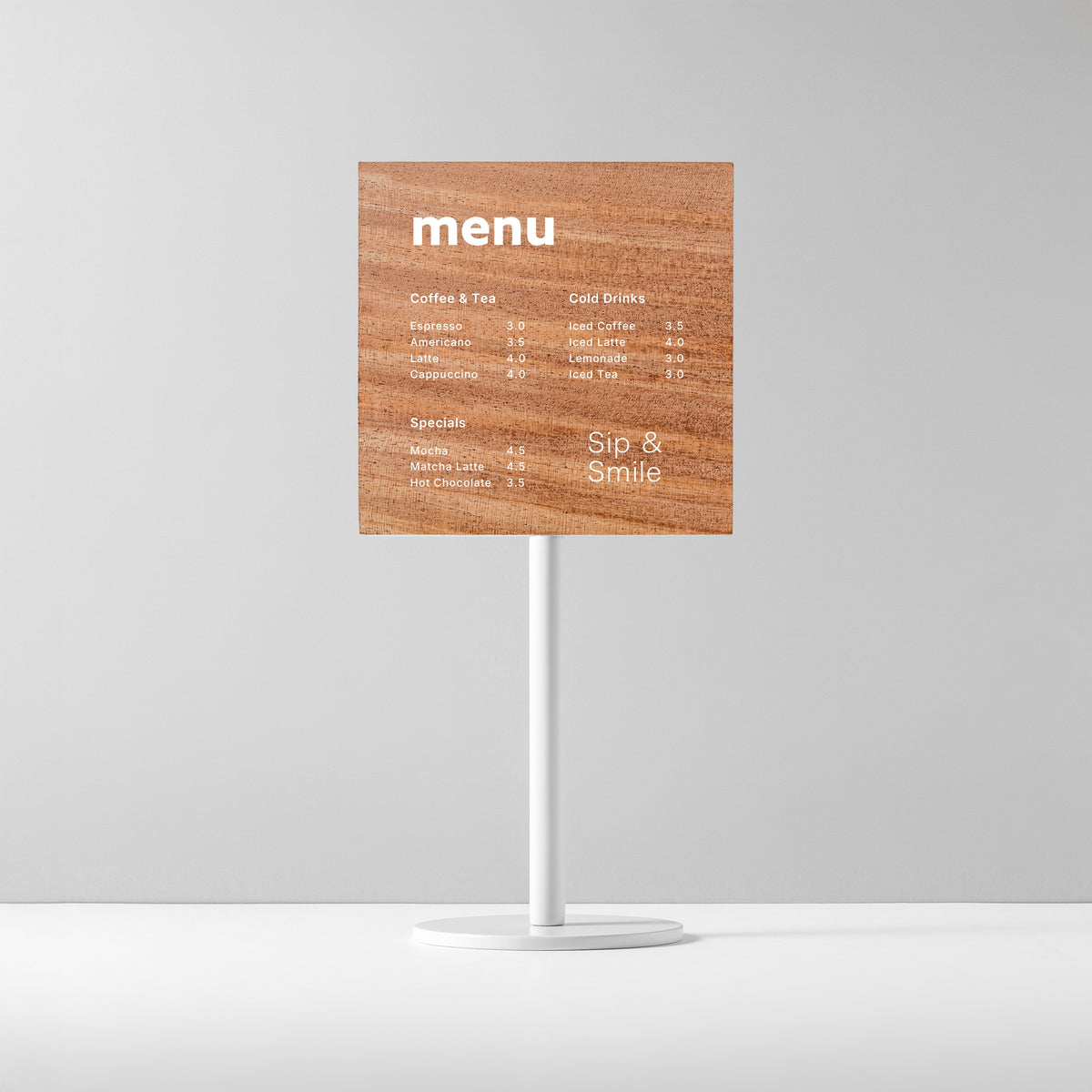 Panel Stand Tample Tabletop Panel Stand – WHITE