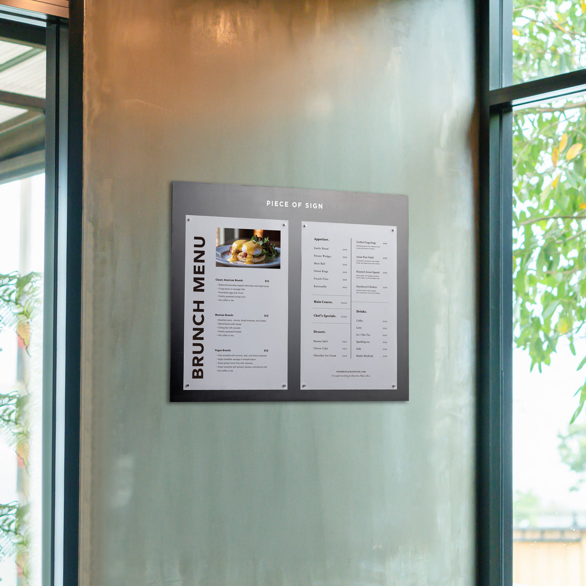 Signboard Menu Sticker Minimal Menu Board Wall Sign