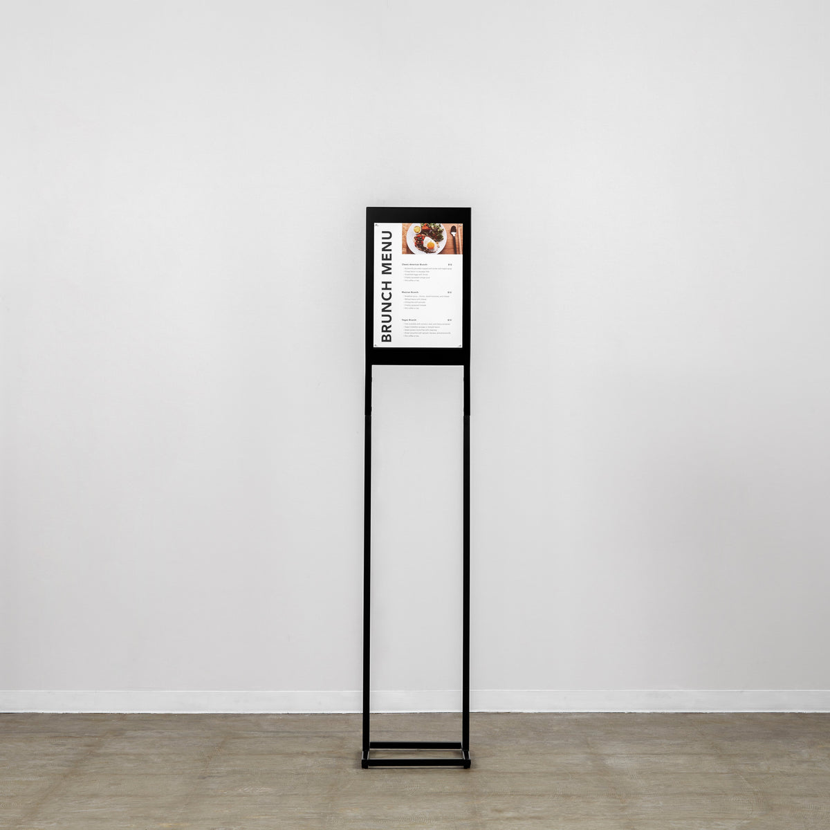 Centre Menu Sign Vertical Menu Stand Sign – A4