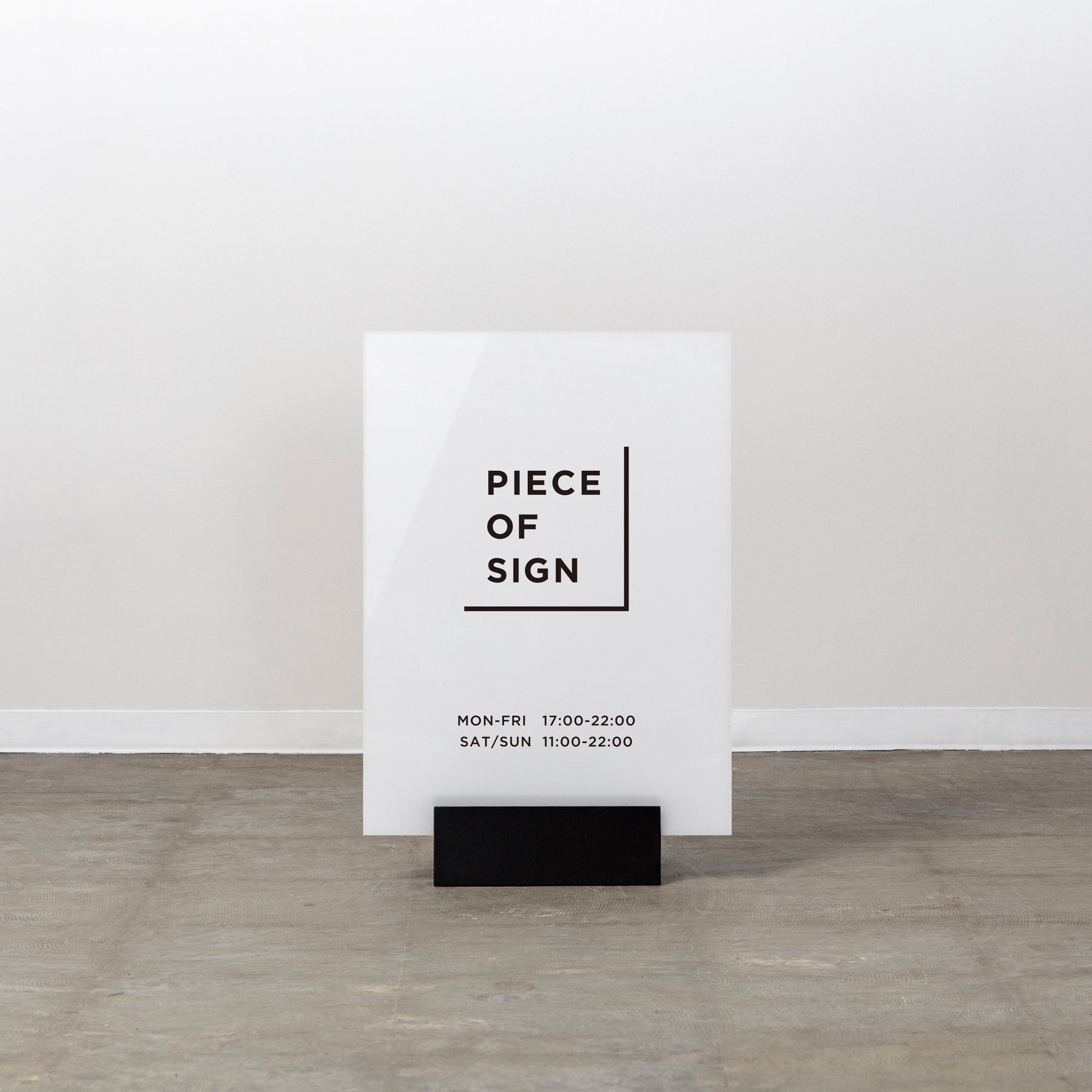 Minimal Base Standing Sign L-SIZE
