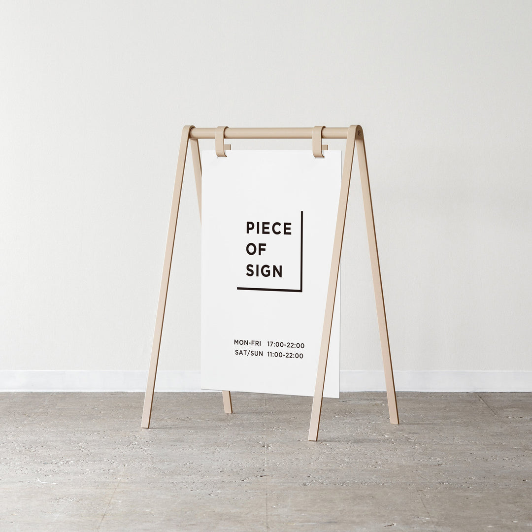 【oyasai0807】PIECE OF SIGNベージュフレーム A-Frame Sidewalk Sign – L-SIZE