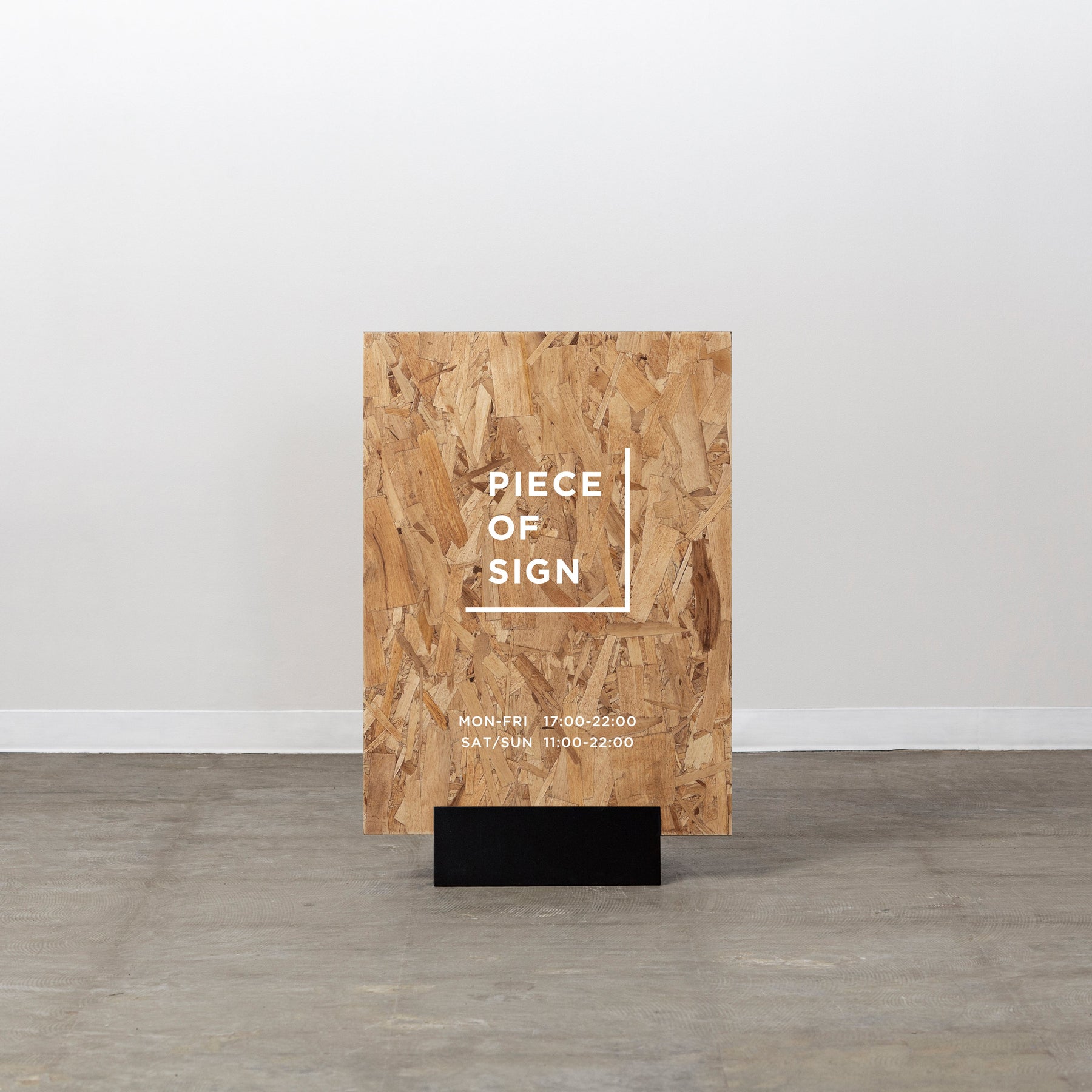 Open Standing Sign Minimal Base Standing Sign L-SIZE