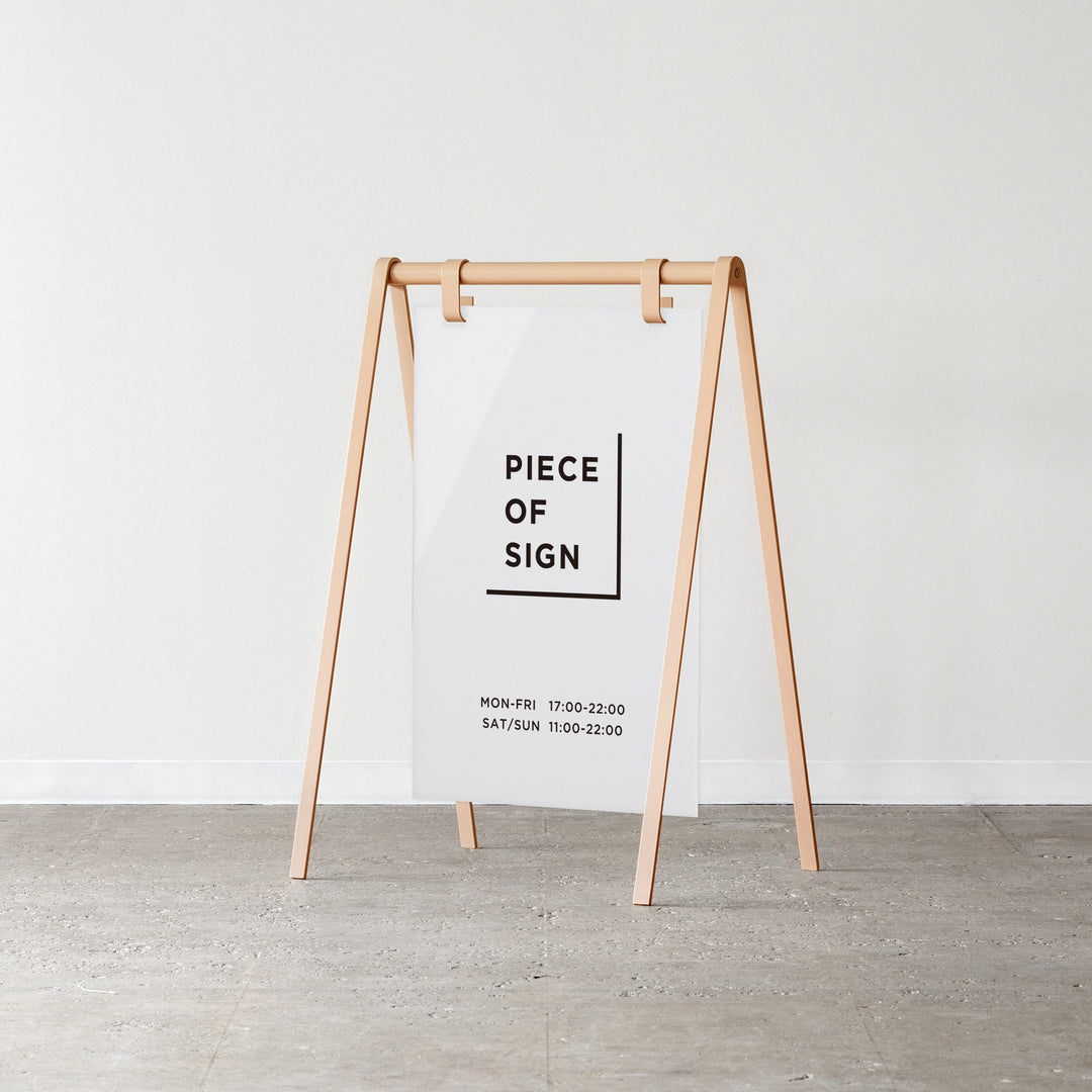 【oyasai0807】PIECE OF SIGNベージュフレーム A-Frame Sidewalk Sign – Large